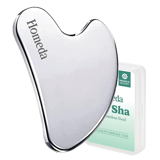 The tool can also be run under warm water to provide a relaxing heat for melting muscular tension when used as a body gua sha instrument.